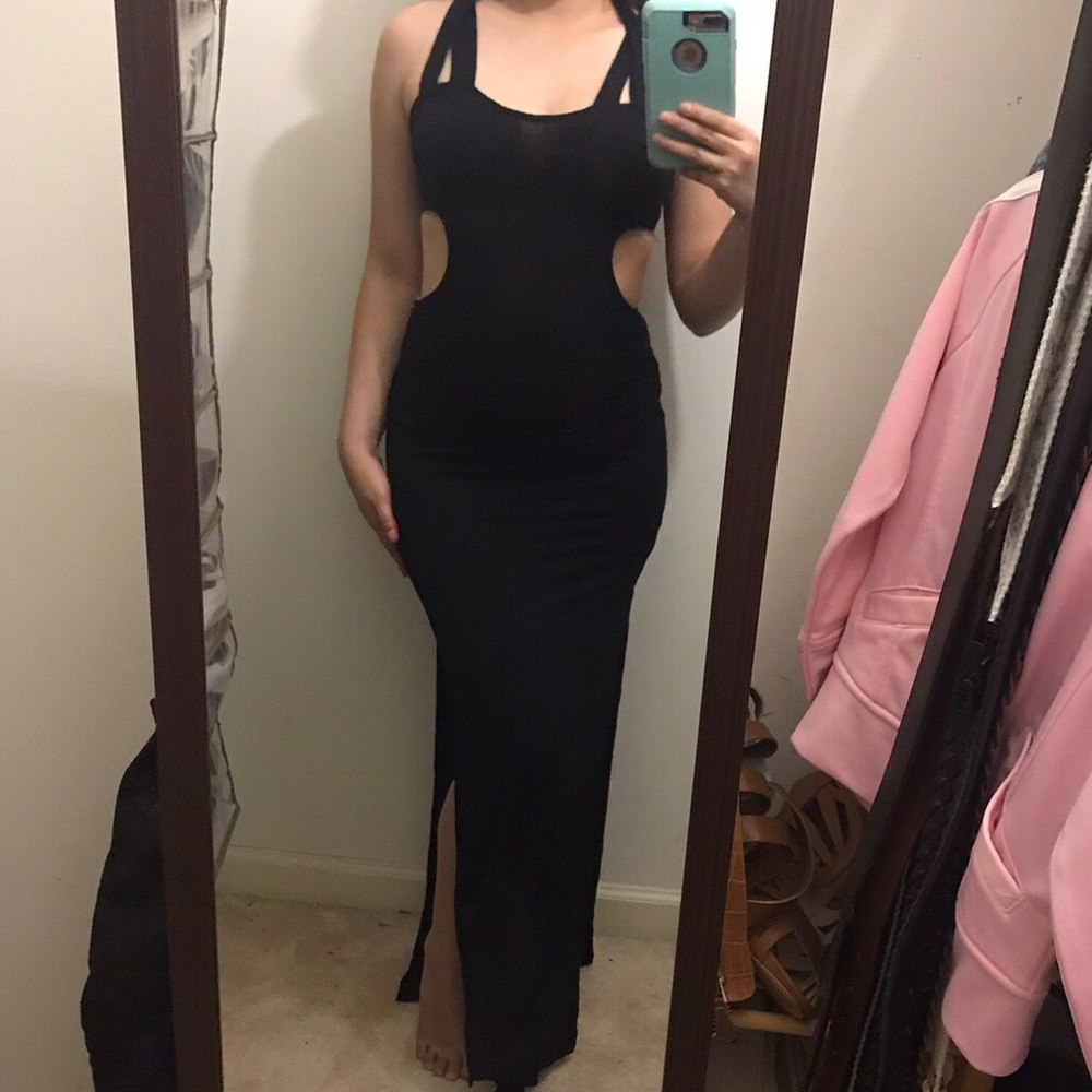 Sexy black maxi dress
